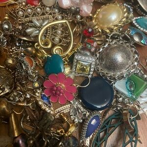50+ Single earrings lot perfect for charms most vintage untested-variety styles